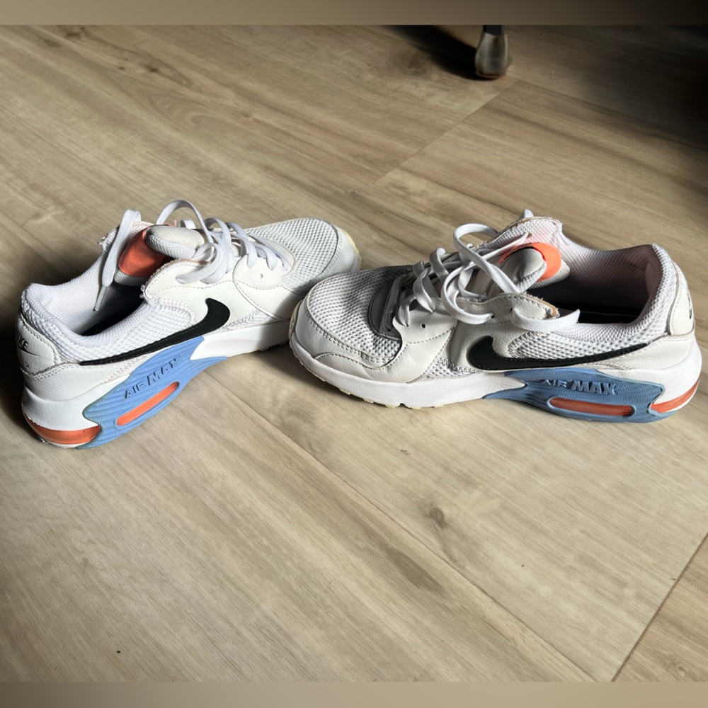 Nike White Black Blue Orange Women’s Air Max Sneakers